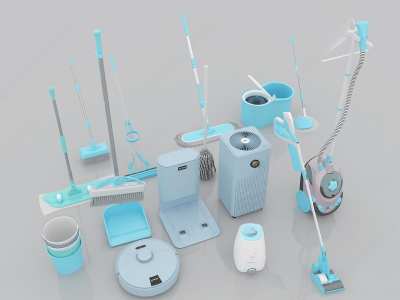 现代扫地机器人3D模型下载